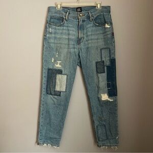 BDG Denim Urban Outfitters Patchwork Dad Slim Taper Fit Jeans 32x30